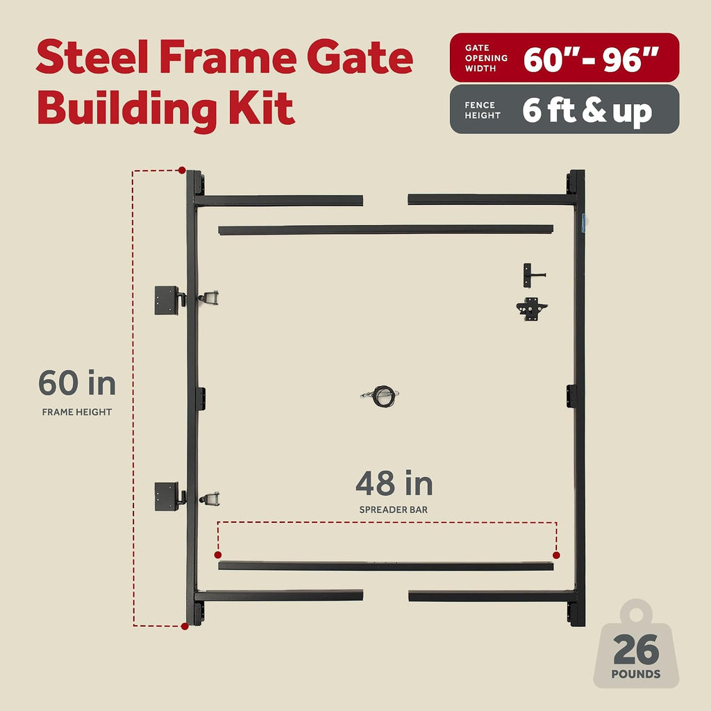 Adjust-A-Gate 2-Pack Anti-Sag Original Wide Width Full-Frame Gate Kit, Fits 60-90' Opening