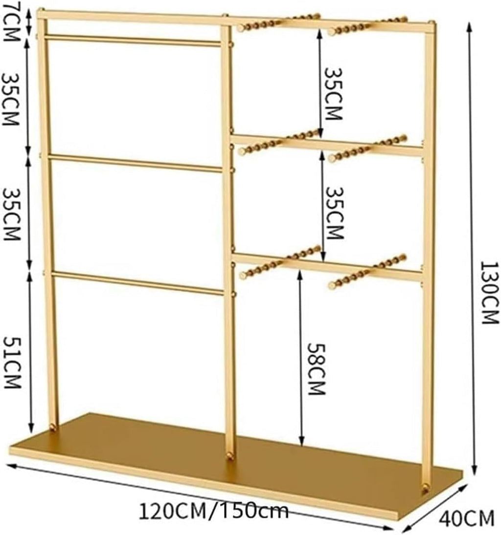 Commercial Clothes Rail Garment Rack, Underwear Display Stands, Freestanding Lingerie Organizer Clothing Store Boutiques Retail Shelves for Socks Bra Panties Scarves Storage
