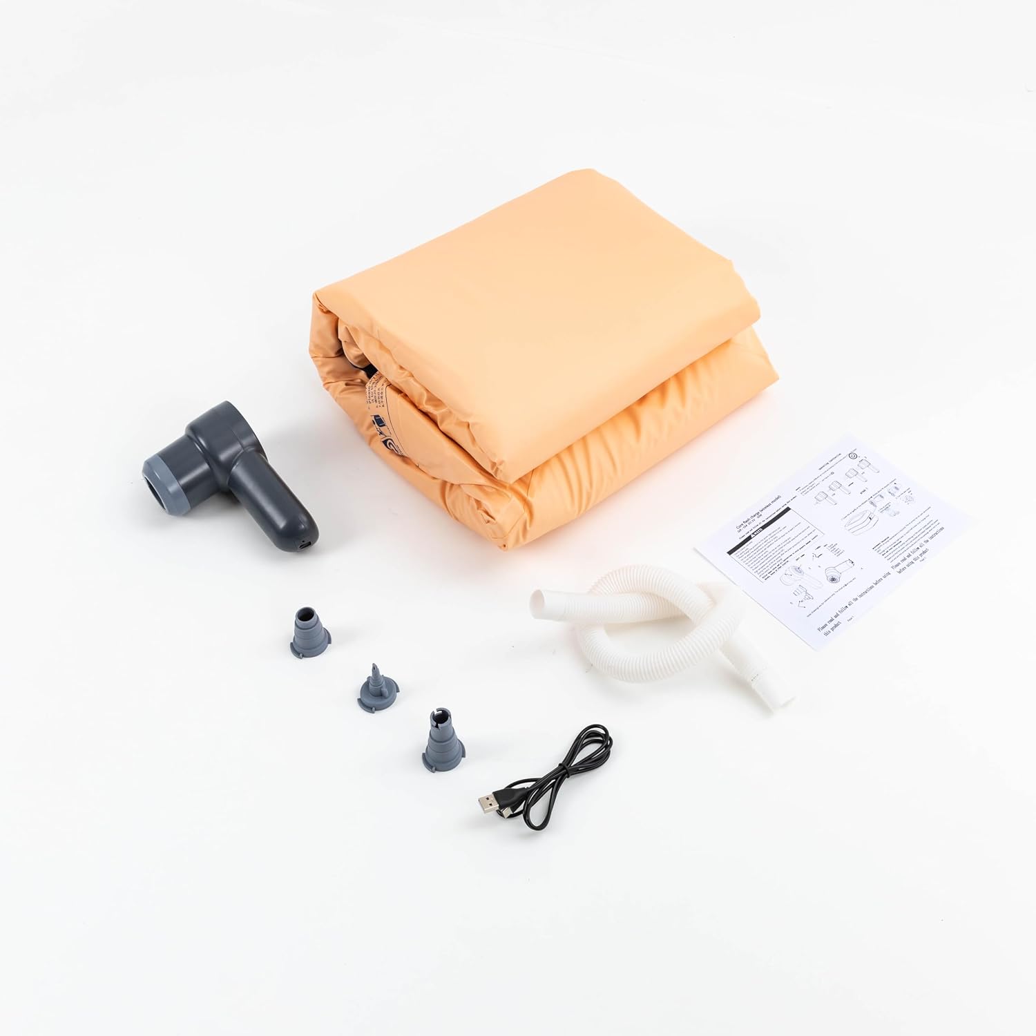 DYNAMI Inflatable Bathtub,Portable Bathtub with Wireless Electric Air Pump, Foldable Freestanding Mobile Adult Bathtub,for Shower Stall Hot Bath and Ice Bath,33 * 55 * 29in (Orange&Blue)