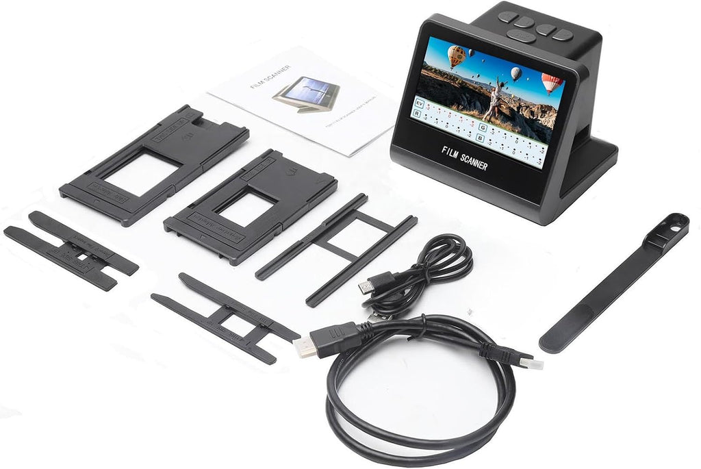 Yoidesu Film Scanner Digital 22MP with 5 Inch LCD Screen, Digital Film Scanner 16GB Memory, Slide Convert Negatives Monochrome to JPEG