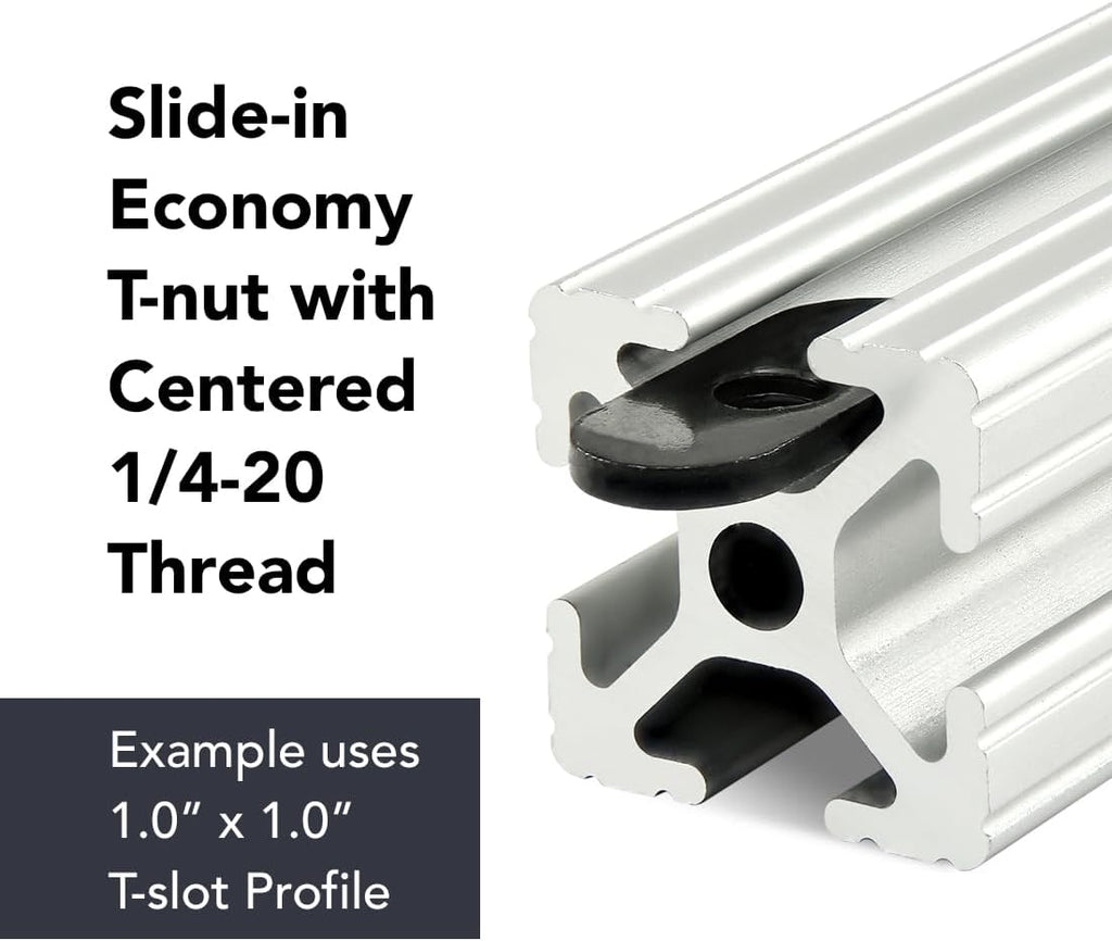 8020, 3276, 10 Series Steel 10-32 Centered Slide in Economy T-Nuts Hardware Nuts for 10 Series Aluminum Extrusions (2500 Pack)