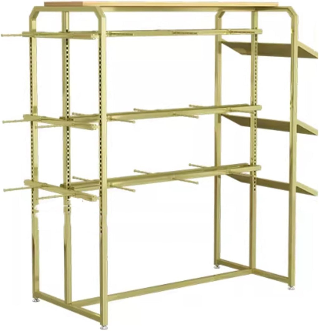 3 Tier Heavy-duty Retail Organizer Clothing Store Shelf, Commercial Lingerie Garment Rack, Metal, Underwear Sock Display Stand, for Bras, Shorts, Hats, 100 * 45 * 135cm(C)