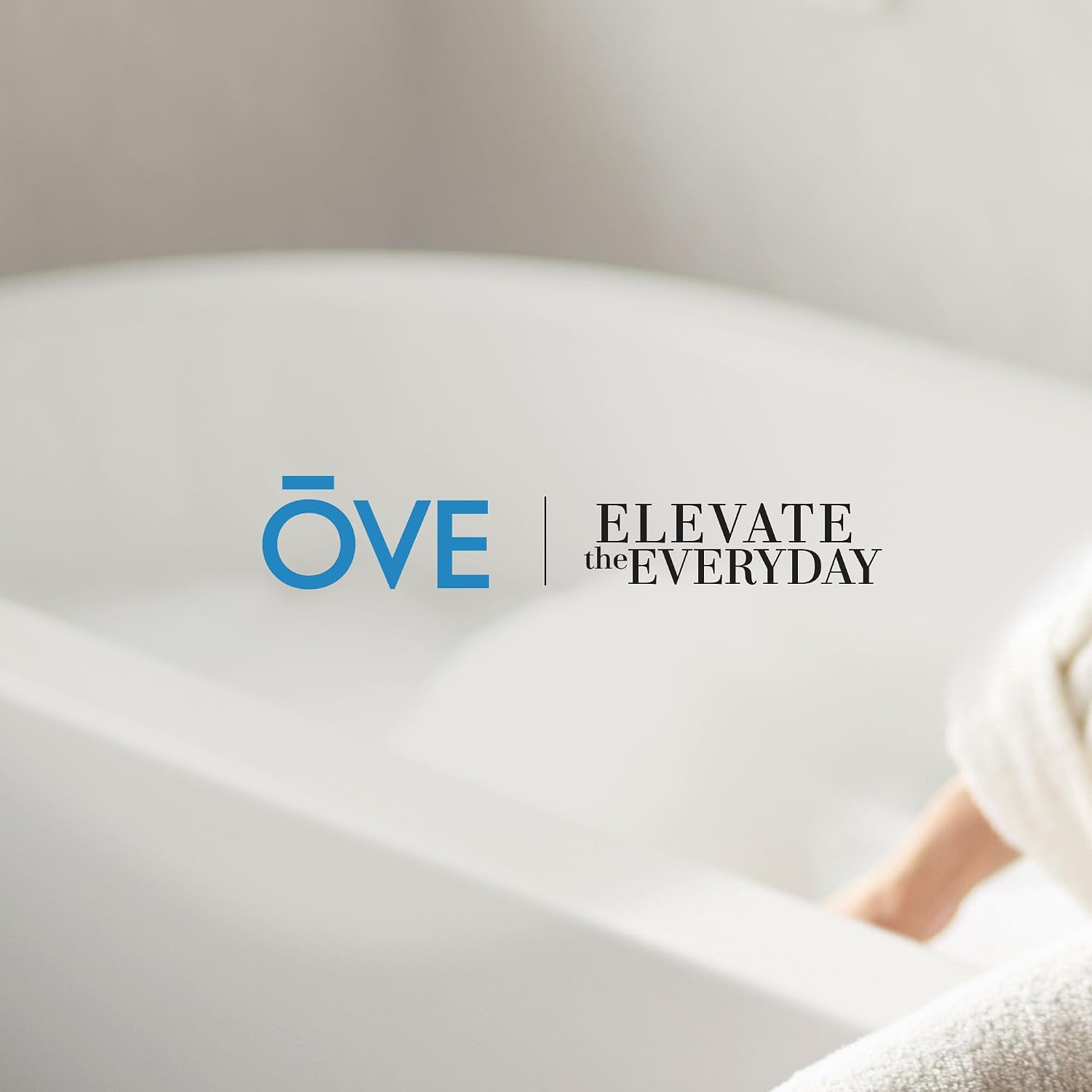 OVE Decors Ayago 59 in. Solid Surface Freestanding White Acrylic Soaking Bathtub, with Overflow and Brushed Gold Pop-up Drain
