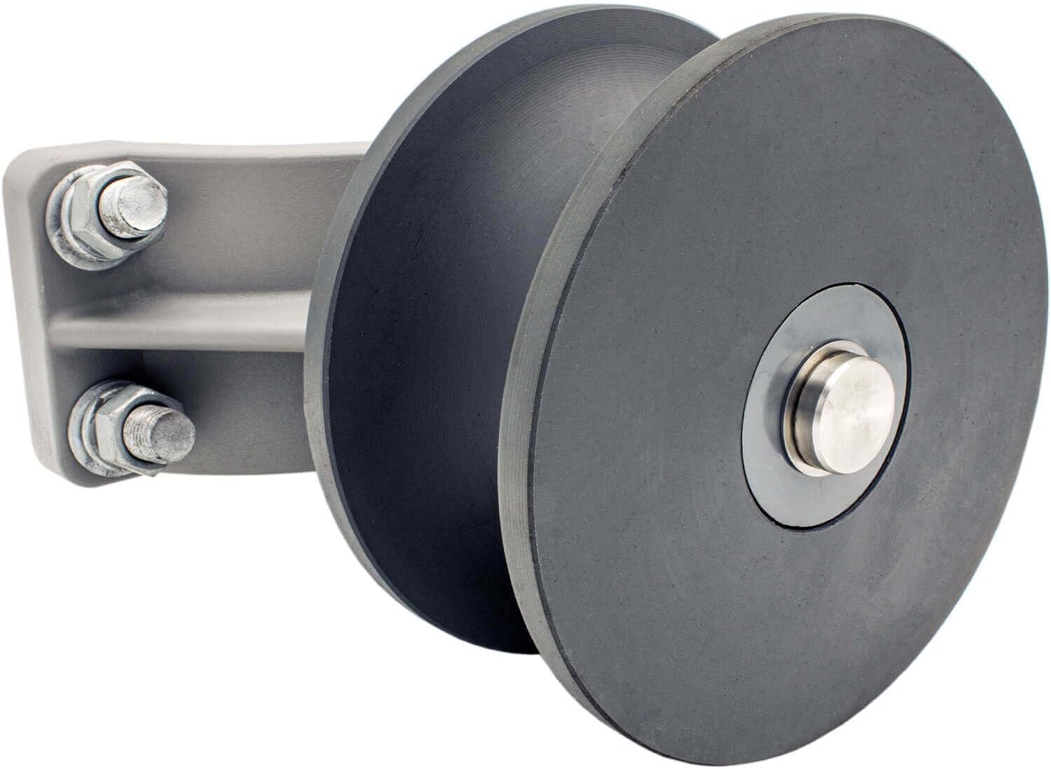 Jake Sales Cantilevered Gate Rollers, Cantilevered Rollers, Rolling Cantilever, Slide Gate Roller Hardware, for Round 6-5/8'' Post, 2-3/8'' Chain Link Fence Gate Frame - Nylon Roller w/Cover, Black