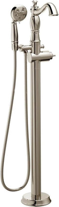 Delta Freestanding Tub Faucet with Hand Held Shower, Polished Nickel Floor Mount Tub Filler, Polished Nickel T4797-PNFL-LHP (Valve and Handle Not Included)