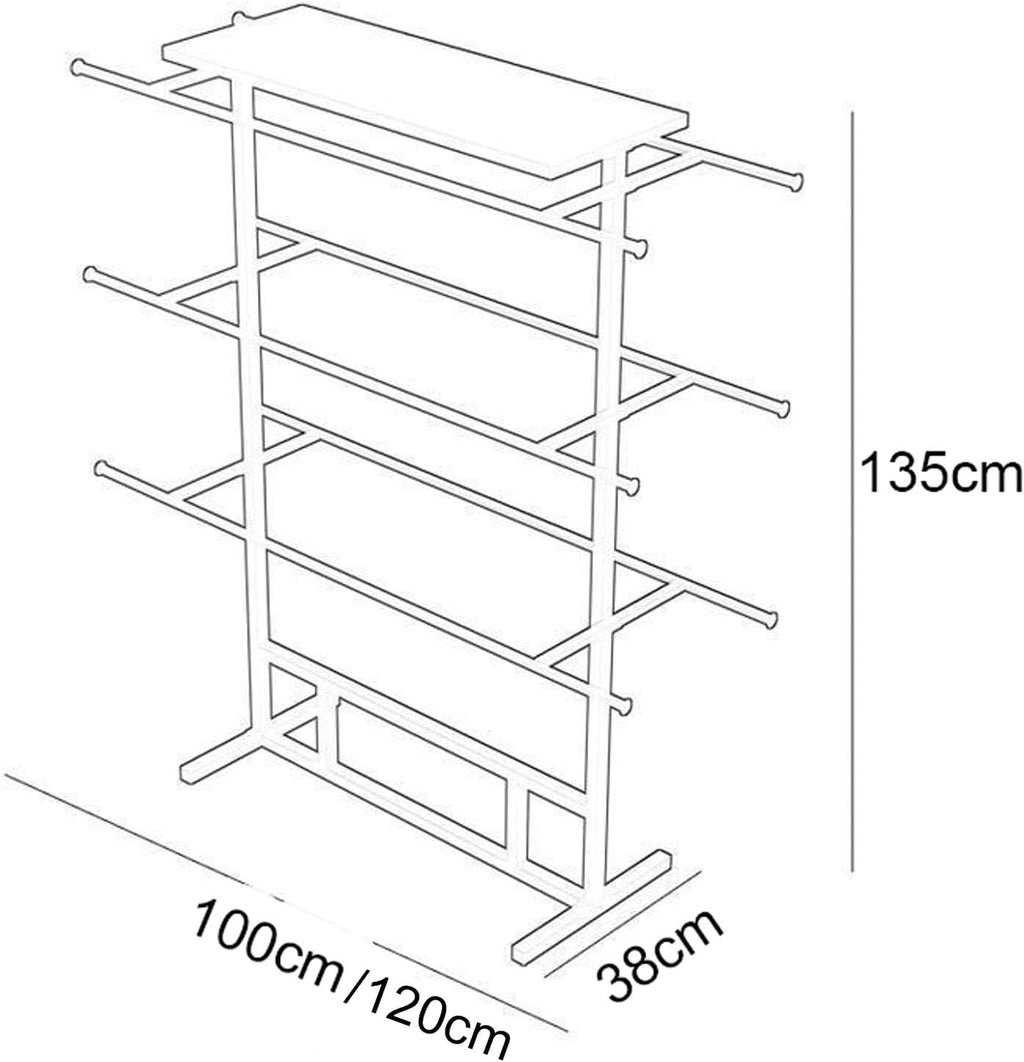 Heavy Duty Garment Rack Underwear Display Rack Organizer, Free Standing Metal Clothes Rack Storage Clothing Rack for Hanging Clothes, for Bag Skirts Socks Underwear Br