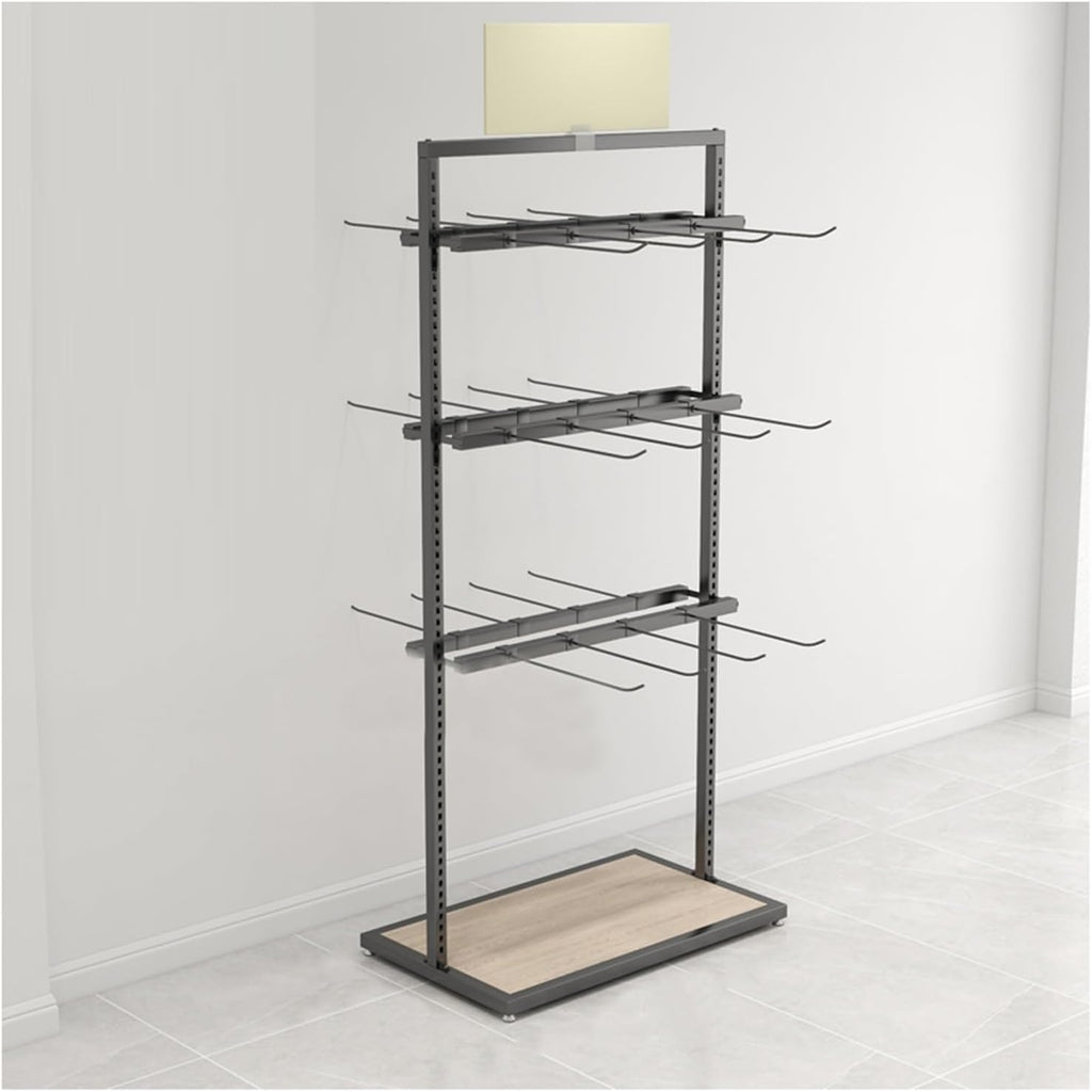 Underwear Display Stands,Metals Lingerie Stand Shelves,Freestanding Clothing Store Boutiques Retail Lingerie Garment Rack,for Panties Socks Bra(Color 2,60 X 40 X 135cm)
