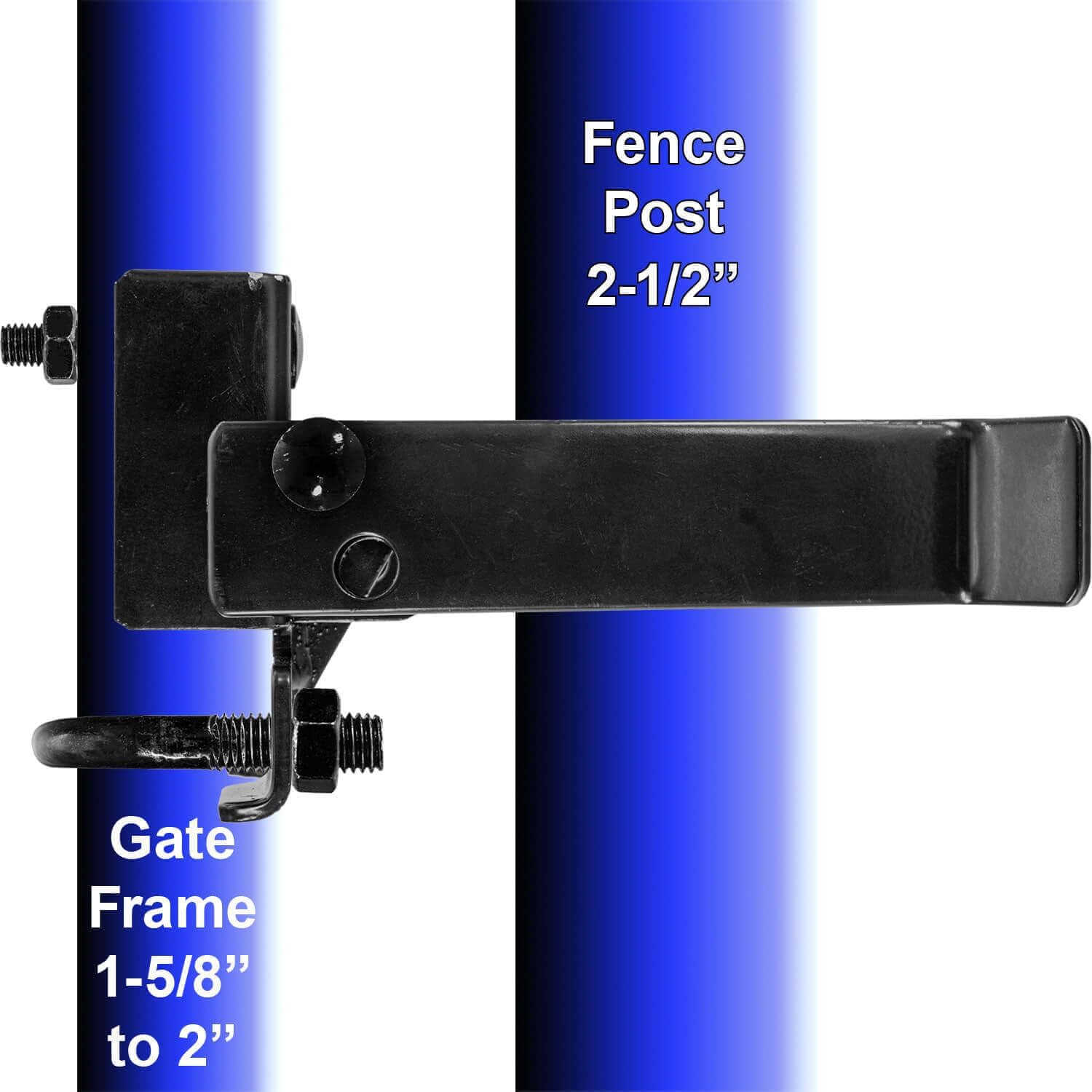4' Strong Arm Single Gate Latch (Black) CASE Qty 2
