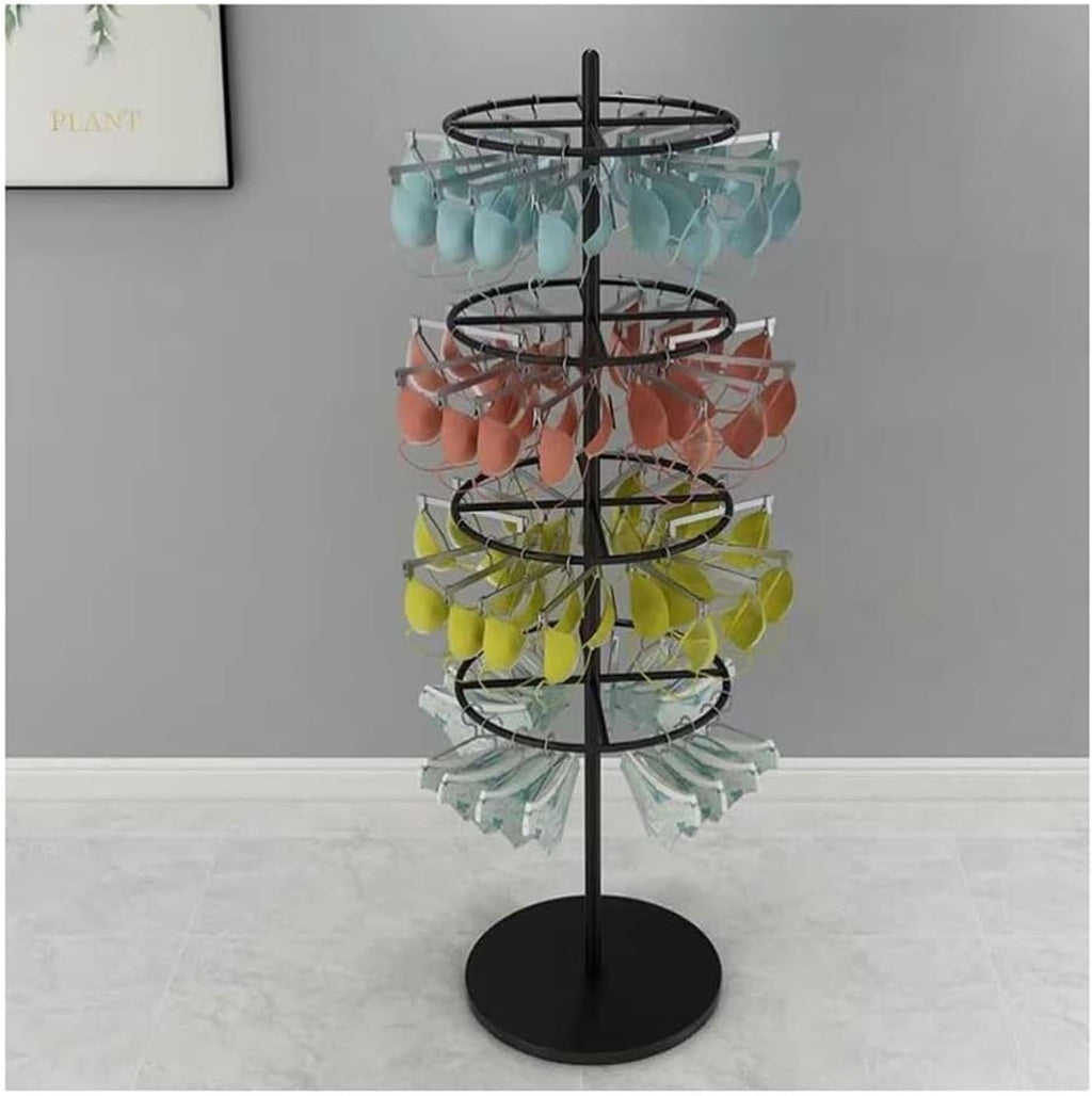 Clothes Rail Garment Rack Commercial Rotate Underwear Rack, Clothing Store Display Stand Lingerie Organizer Multifunction Towel Scarf Socks Shorts Storage Hanger For Boutiques, Retail, Clothing Busine