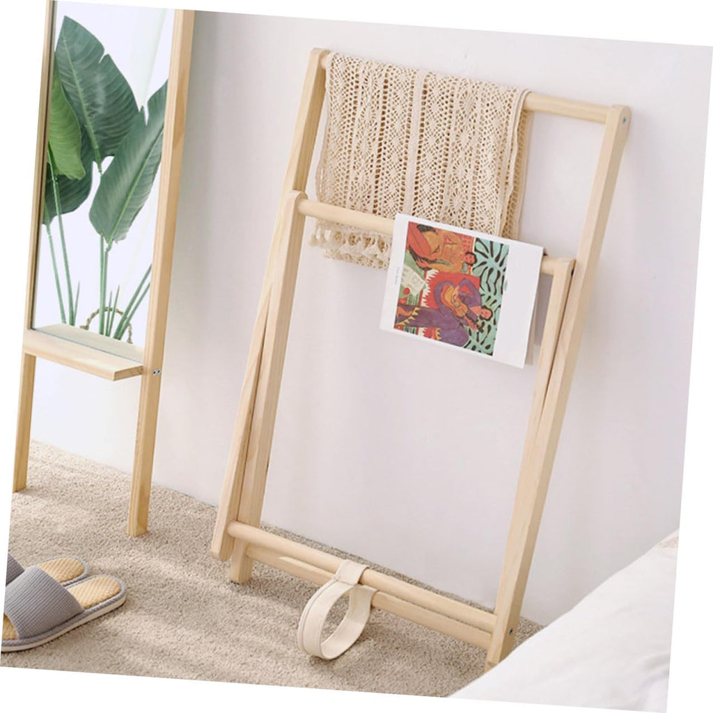 TOYANDONA Solid Wood Coat Stand Garment Rack Clothes Storage Rack for Bedroom Entryway, Practical Freestanding Coat Hanger Stand with Hooks, Modern Wooden Clothes Organizer