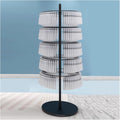 Socks Display Stand, Garment Rack, Floor Standing Bra Hangers Holder, Clothing Store Underwear Metal Rotating Display Rack for Underwear Panties (Color : Black, Size :