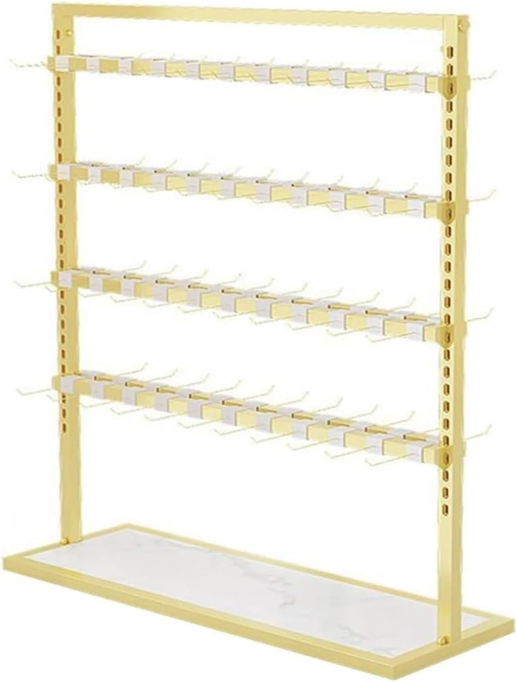 Clothes Rail Garment Rack Floor-Standing Bra Rack, Double Sided Underwear Panty Shorts Display Stand, Boutiques Clothing Retail Store Freestanding Metal Storage,Gold-80x35x135cm