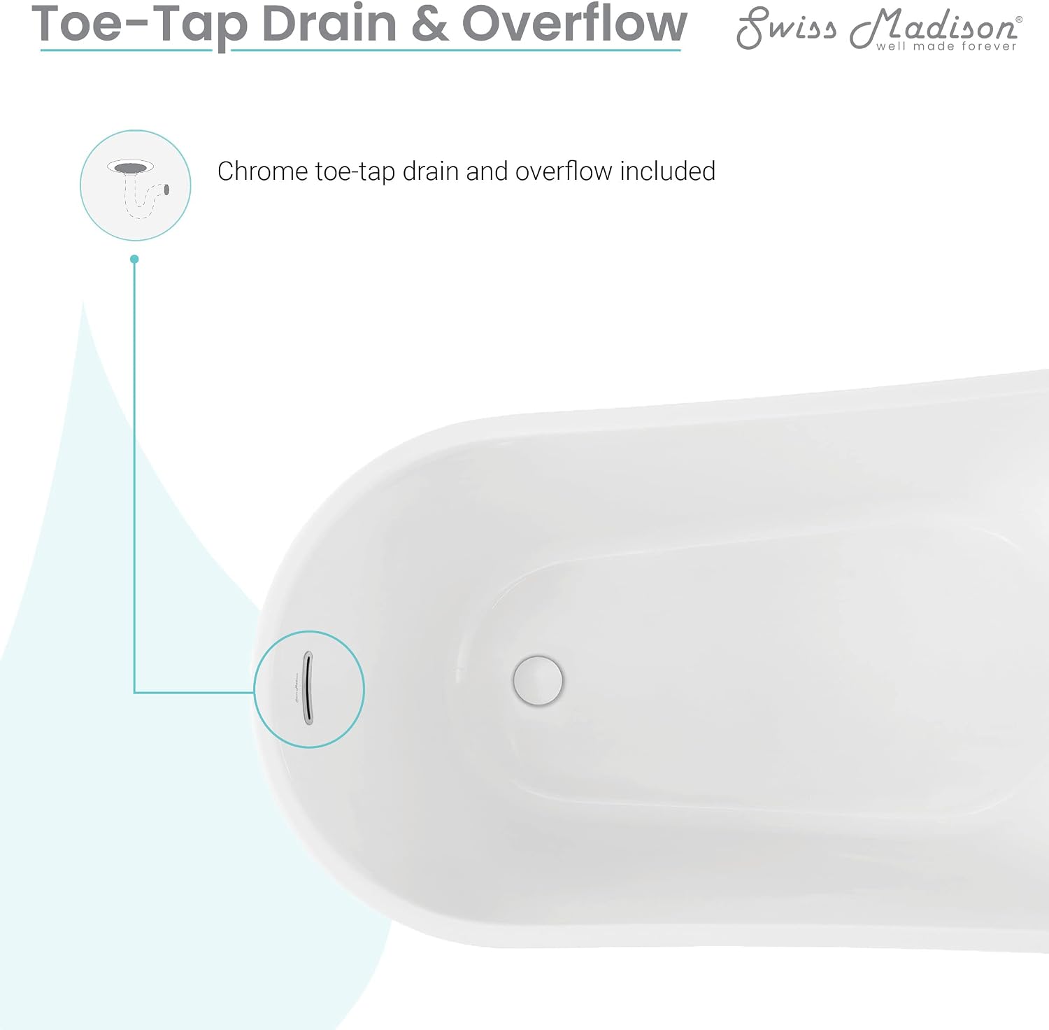 Sublime 60' Single Slipper Freestanding Bathtub