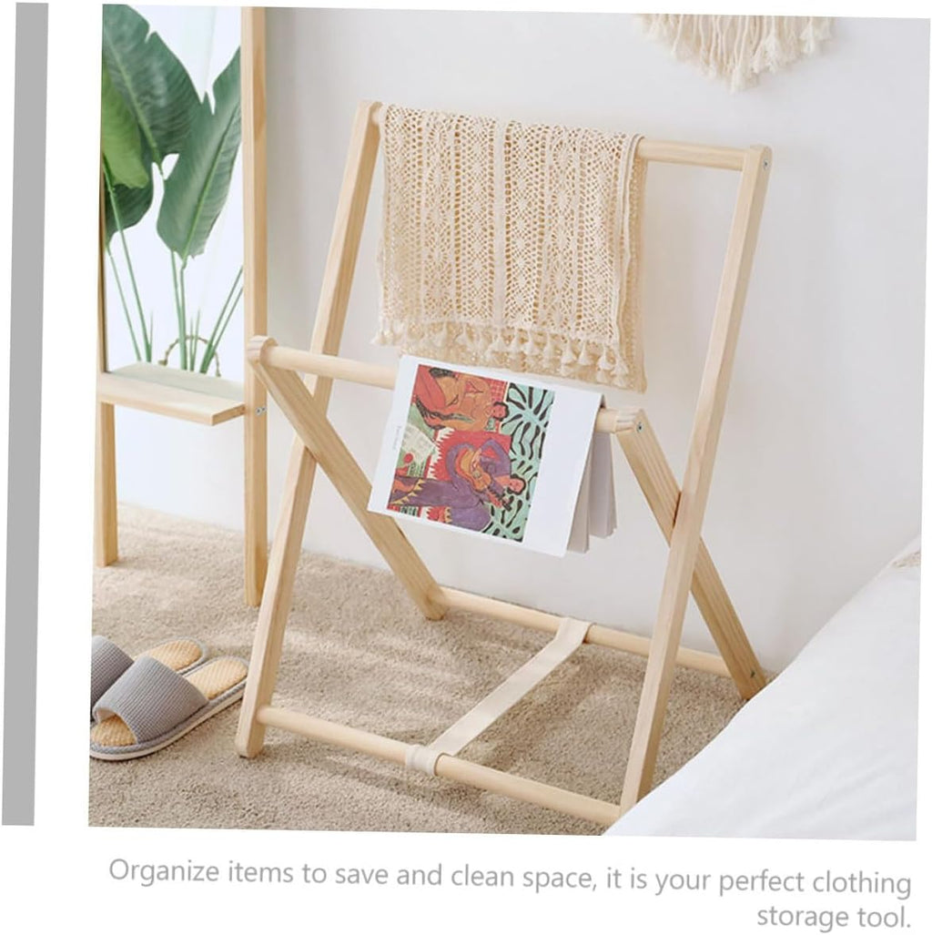 Wood Coat Stand Clothes Hanging Rack Freestanding Garment Rack for Bedroom Entryway with Solid Wood Frame Clothes Storage Organizer