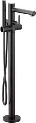 Moen 395BL Align One-Handle Freestanding Floor Mount Tub Filler with Handshower, Matte Black