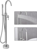 Freestanding Tub Faucets, Floor Mount Free Standing Tub Faucet, Brass Tub Filler, Freestanding Bathtub Faucet Shower Mixer Tap, Chrome