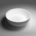 Dowell 078 59' Round Luxury Stone Resin Solid Surface Freestanding Bathtub White Modern, Round 59'