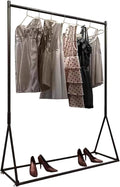 Heavy duty Garment rack Commercial Metal Clothes Rail Heavy Duty Clothing Hanging Display Rack Freestanding Clothes Stand For Bedrooms And Boutiques Easy To Assemble Single Rod Coat Rack ( 100X40X160