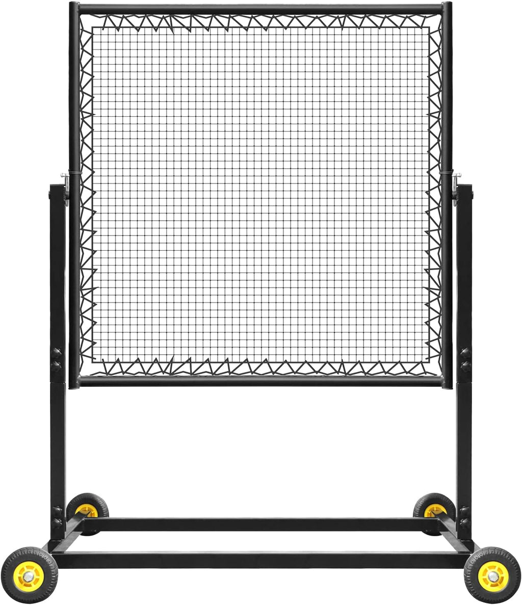MR Height Adjustable Rebounder, Portable Sports Bounce Back Net, Adjustable Angle Pitch Back Return Net, Rebound Wall for Lacrosse, Baseball, Softball, Soccer, Football, Basketball, Volleyball, Tennis