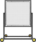 MR Height Adjustable Rebounder, Portable Sports Bounce Back Net, Adjustable Angle Pitch Back Return Net, Rebound Wall for Lacrosse, Baseball, Softball, Soccer, Football, Basketball, Volleyball, Tennis