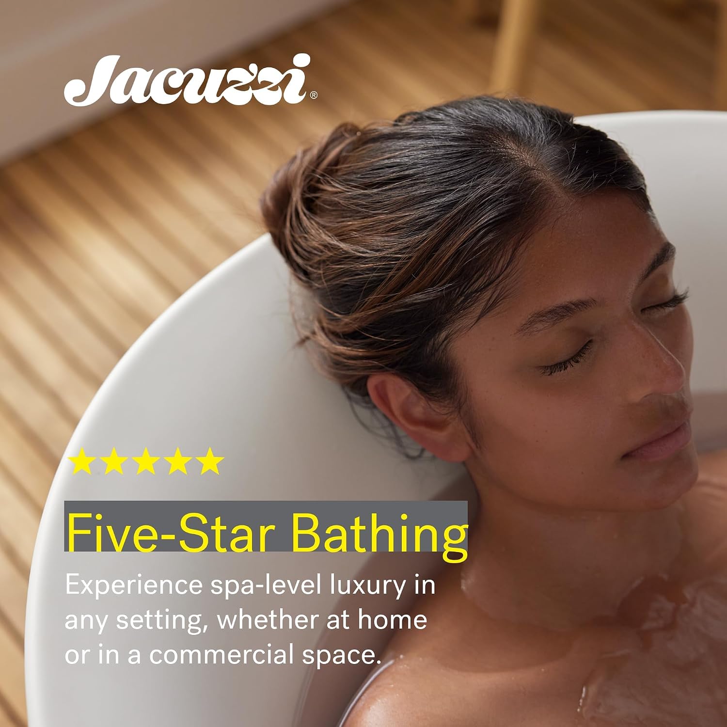 Jacuzzi SIGNATURE Acrylic Freestanding Bathtub, Soaking Sanctuary for Homes & Businesses, Universal Drain, 67' (L) x 31.5' (W) x 23.6' (H), Oval, White