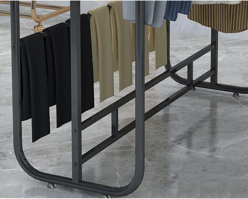 Free Standing Garment Rack,Metal Floor Stand For Bras,Shorts,Socks,Underwear,Shopping Mall Garment Organizer With Top Storage For Shopping Malls,Exhibitions And Retail,A100X135Cm