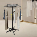 360° Rotating Round Garment Rack, Metal, Commercial Clothes Display Stand, Heavy Duty, for Retail Boutiques Home, Laundry Room, 50/60/70/80/90/100cm(Black,50cm)