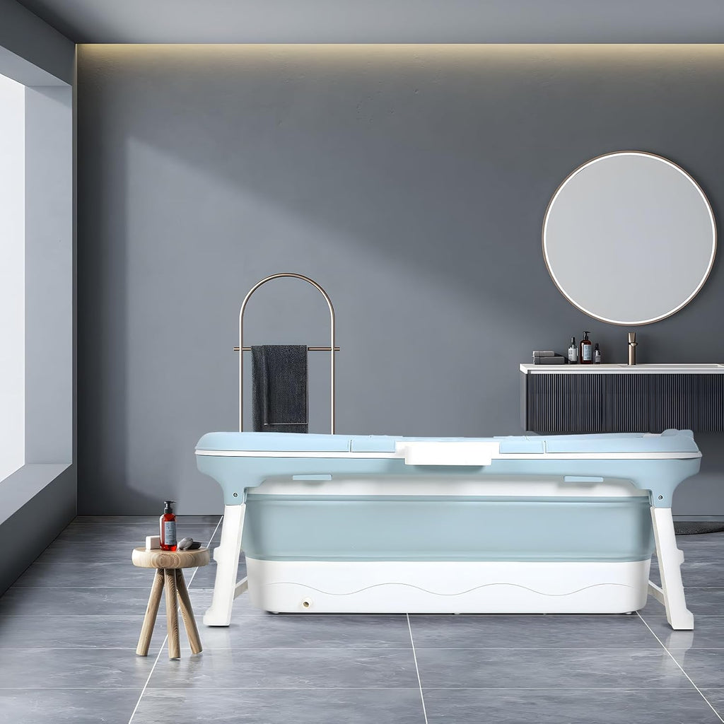 Portable Tub for Adults, Ice Bath Tub, Foldable Bathtub for Adults, Bathtub for Shower, Ice Bath, Sitz Bath, Portable Camping Shower, Freestanding Bathtubs 46 Inch