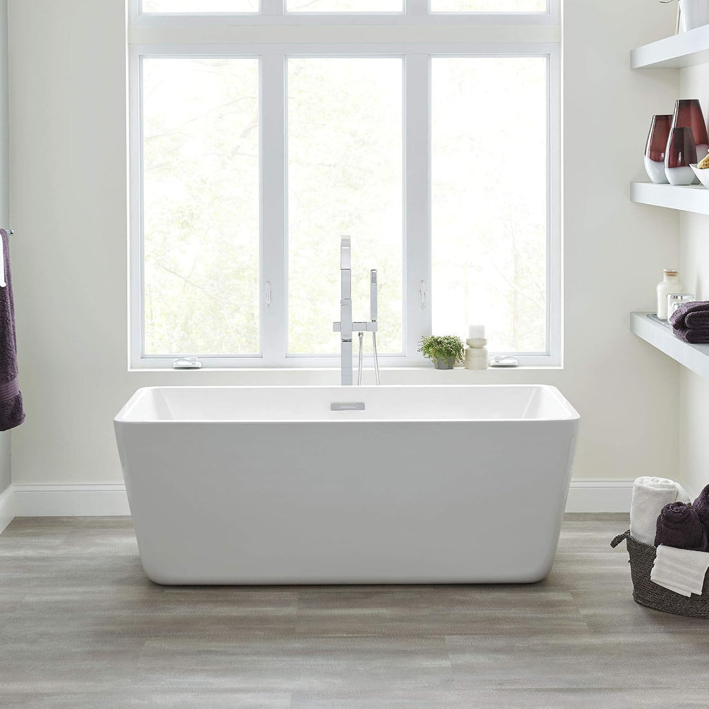 American Standard 2766034.020 Sedona Loft 62.75 in. Acrylic Freestanding Soaker Bathtub, White