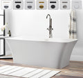 Vanity Art 67 X 29 Inch White Acrylic Freestanding Bathtub | Contemporary Design Soaking Tub with Pop-up Drain and Slotted Overflow Included, UPC Certified VA6820-IO