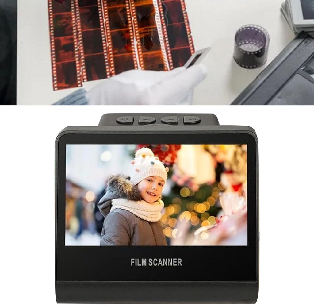 Yoidesu Film Scanner Digital 22MP with 5 Inch LCD Screen, Digital Film Scanner 16GB Memory, Slide Convert Negatives Monochrome to JPEG