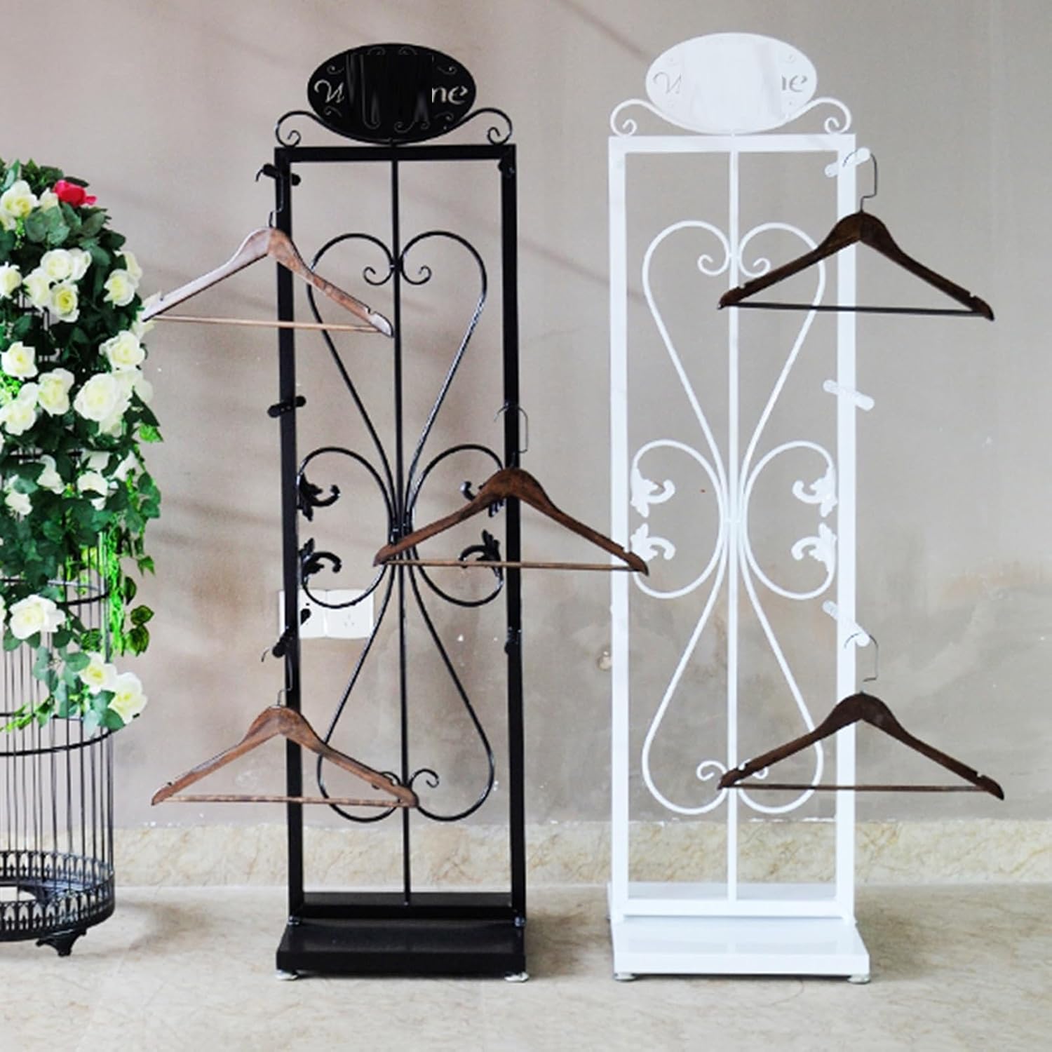 Underwear Display Stands,Metals Lingerie Stand Shelves,Freestanding Clothing Store Boutiques Retail Lingerie Garment Rack,for Panties Bra Socks(White,40 X 40 X 155cm)
