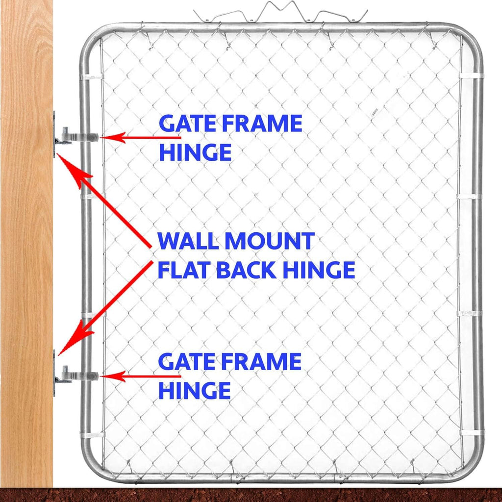 1-7/8' Chain Link Fence Gate Frame Hinge - Nut/Bolt Included for Hinge - CASE Qty 50