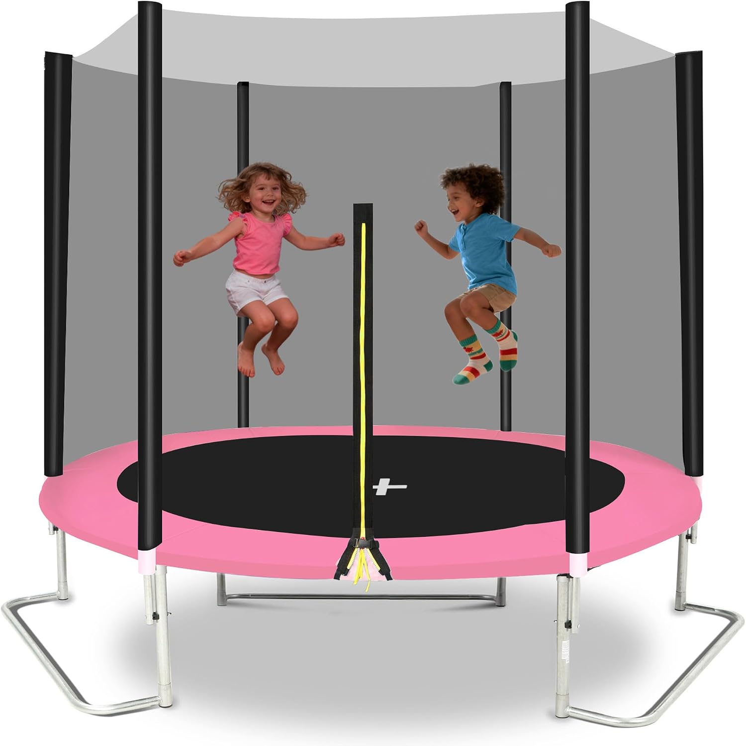 1500LBS 16FT 15FT 14FT 12 FT 10FT 8FT Tranpoline for Kids and Adults with Sprinkler, Lights with Music Speaker, Socks, Water Ball, Heavy Duty Outdoor Tranpoline with Net Enclosure and Ladder
