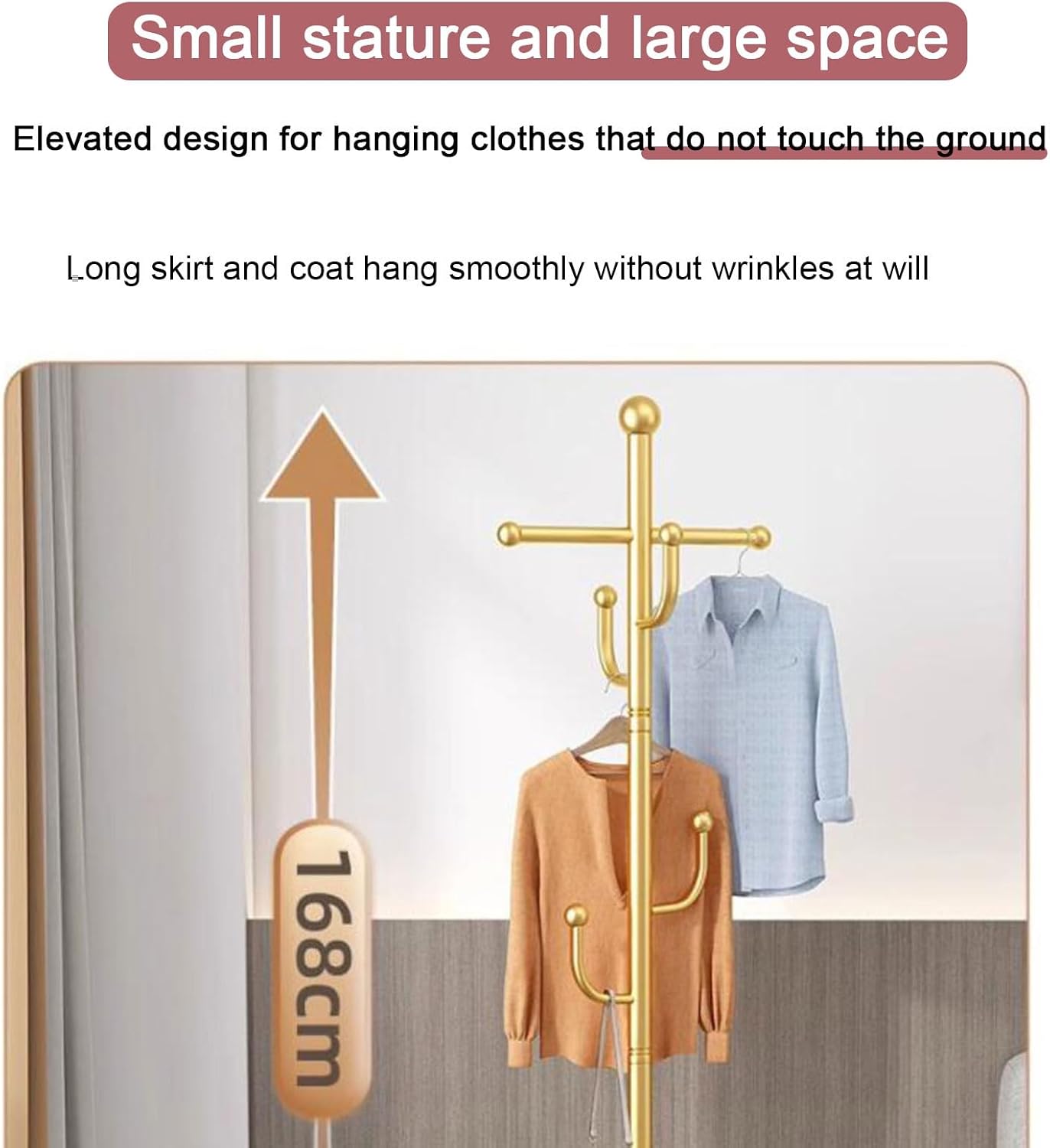 Freestanding Metal Clothing Hanger Rack with Wheels, Black Garment Rack Organizer, 4 Hooks for Easy Clothing Storage - Perfect for Home & Retail Use