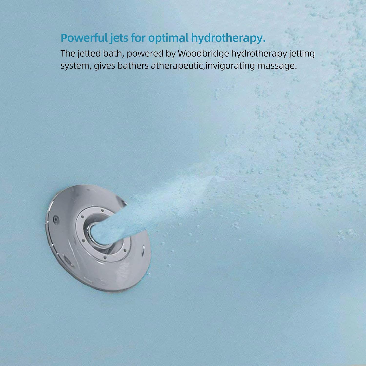 WOODBRIDGE 66-1/2' x 31-7/8' Whirlpool Water Jetted and Air Bubble Freestanding Heated Soaking Combination Bathtub, BJ200