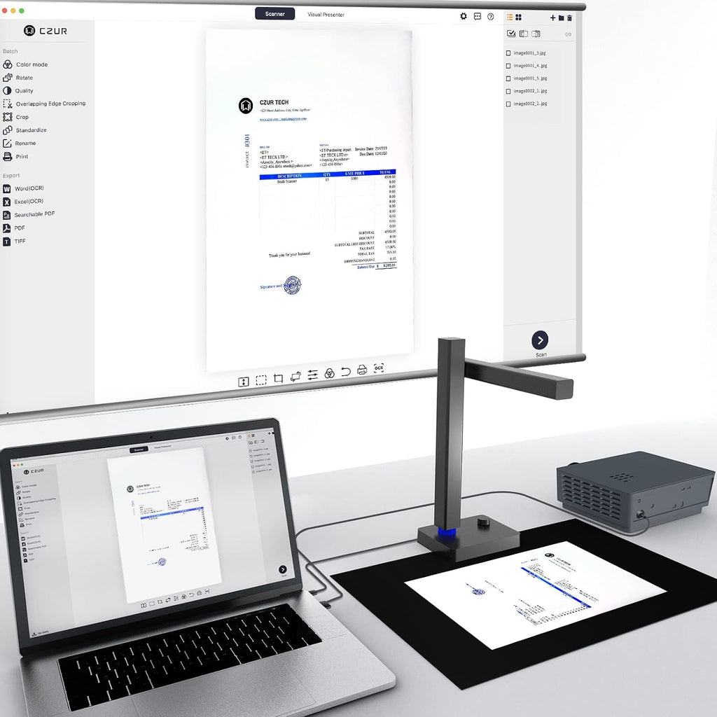 CZUR Shine800 Pro Portable Document Scanner, 8MP Document Camera, OCR Multi-Language Recognition, USB Doc Camera for Live Demo, Web Conferencing, Remote Teaching, for Mac OS&Windows