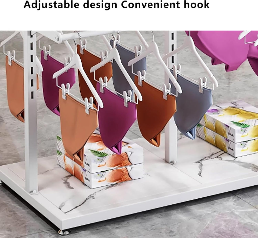 Floor Standing Organizer for Mall Retail Stores,Freestanding Underwear Panty Rack for Underwear Bra Shorts Jewelry Necklaces(Black)