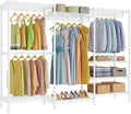 VIPEK V5 Plus Portable Closet Wardrobe Heavy Duty Clothes Rack, Large Free Standing Closet Rack for Hanging Clothes, 85.4' L x 15.7' W x 76.4' H, White
