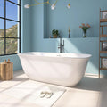 67' Acrylic Free Standing Tub, Stand Alone Tub, Freestanding Bathtub, Soaking Bathtub, cUPC Certified, PE(Glossy White)