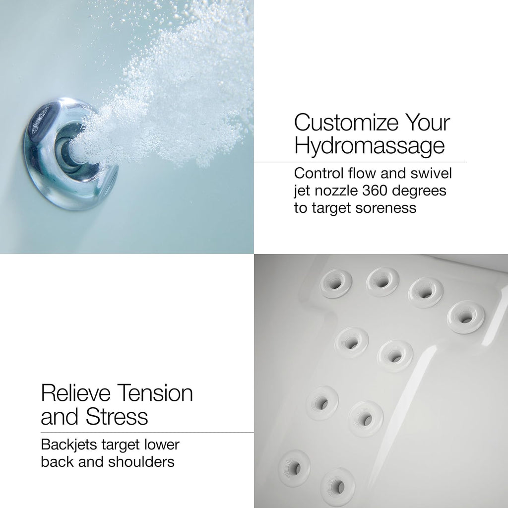 KOHLER K-1124-HR-0 Archer 6-Foot Whirlpool, White