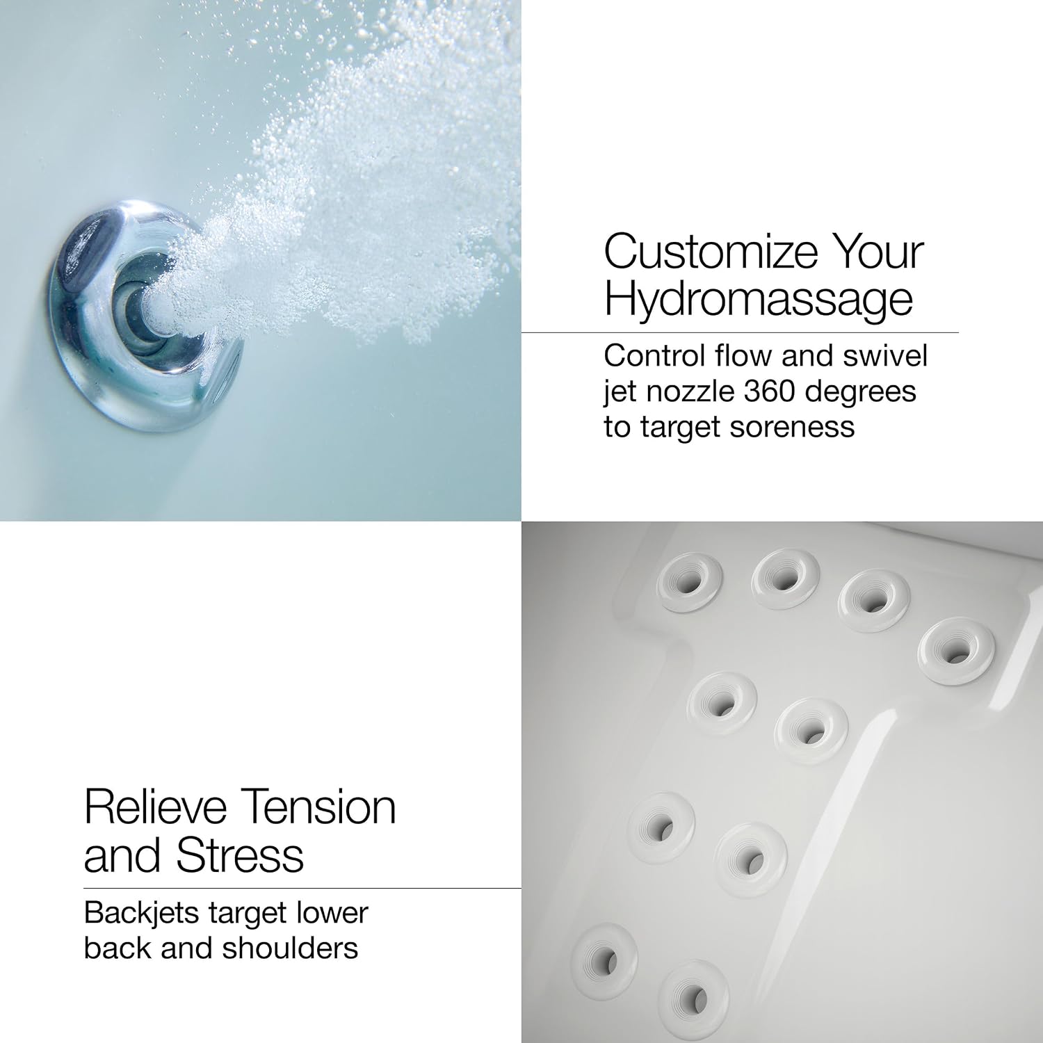 KOHLER K-1124-HR-0 Archer 6-Foot Whirlpool, White