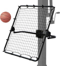 Basketball Return Attachment for Hoop - 40'x40' Rebound Net with Adjustable 3 Angles - Fits 2'-6' Round/Square Goal Poles - Multi-Sport Trainer for Basketball Baseball Soccer