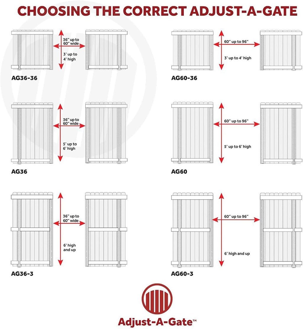 Adjust-A-Gate Steel Frame Anti Sag Adjustable Gate Building Kit with Patented Truss Cable System and Telescoping Bars, 2 Pack