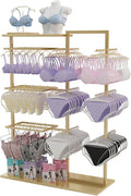 Underwear Display Stands, Freestanding Clothing Store Boutiques Retail Lingerie Garment Rack, Coat Rack Stand Commercial Shelves for Socks Bra Panties Scarves Storage
