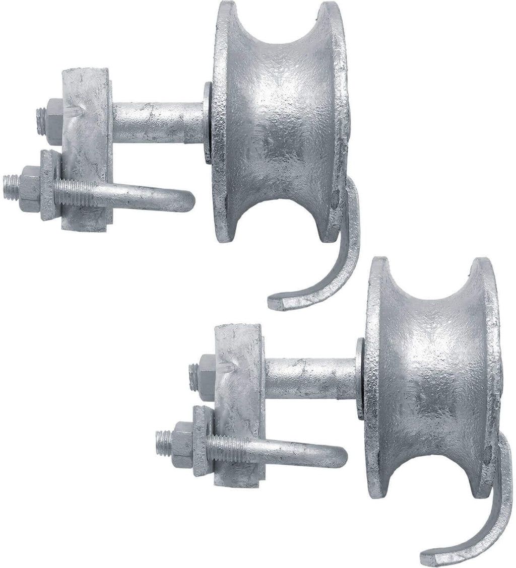 6' CHAIN LINK ROLLING GATE HARDWARE KIT: (Chain Link Fence Gate Parts) (6' Rut Runner, 2 Track Wheels, 6 Track Brackets, 1 Rolo Latch)