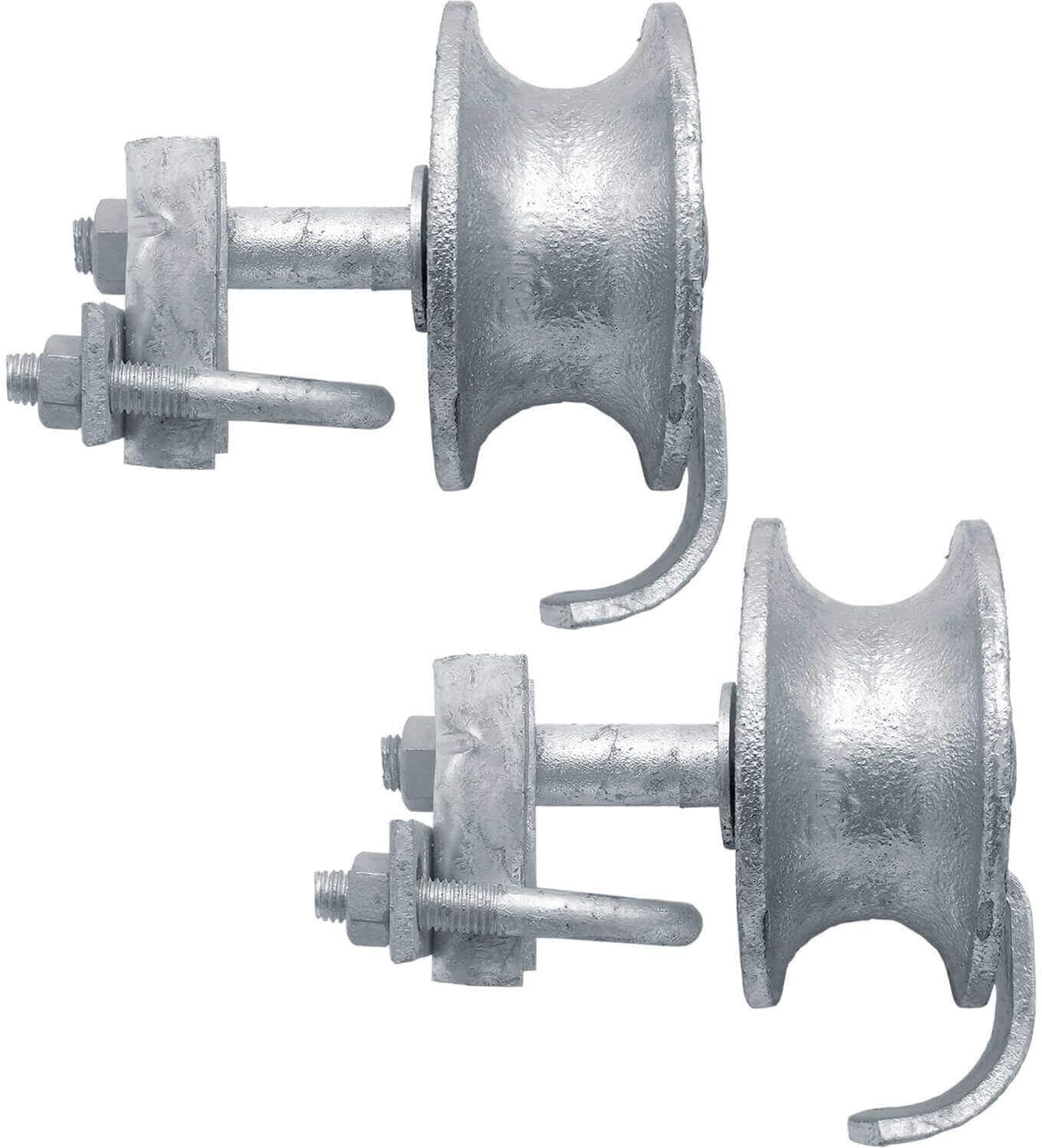6' CHAIN LINK ROLLING GATE HARDWARE KIT: (Chain Link Fence Gate Parts) (6' Rut Runner, 2 Track Wheels, 6 Track Brackets, 1 Rolo Latch)