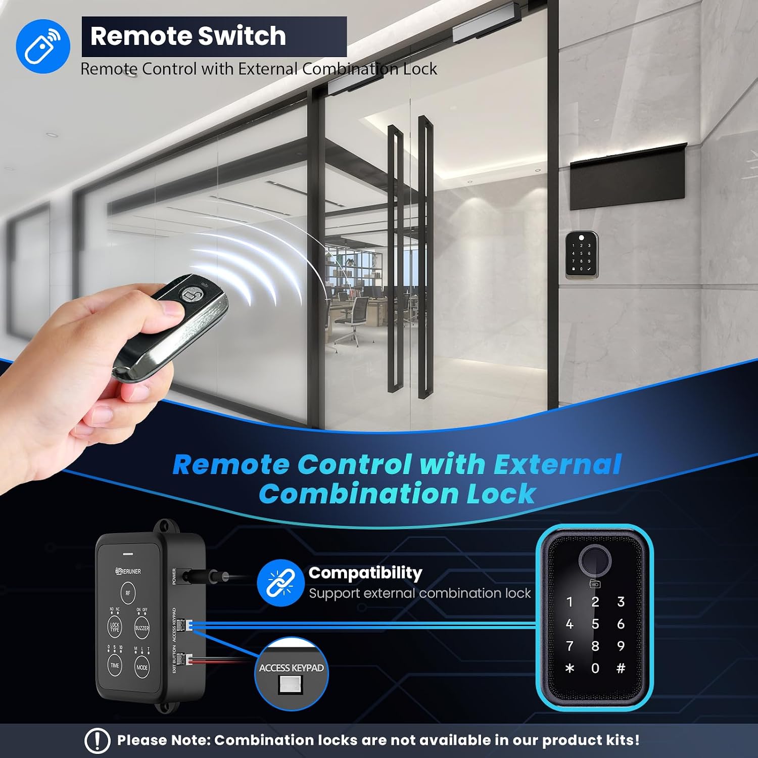 𝙐𝙥𝙜𝙧𝙖𝙙𝙚 600lbs Electromagnetic Door Lock with ZL Bracket.600lbs Electric Magnetic Lock Access Control Outswinging. Electromagnetic Door Lock Kit System with ZL Bracket and 2 Remote Control