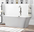 Vanity Art 67 X 29 Inch White Acrylic Freestanding Bathtub | Contemporary Design Soaking Tub with Pop-up Drain and Slotted Overflow Included, UPC Certified VA6820-MB