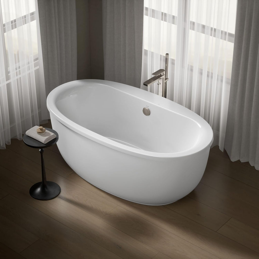 Kohler 6369-0 Sunstruck® 65-1/2' x 35-1/2' freestanding bath with fluted shroud, White